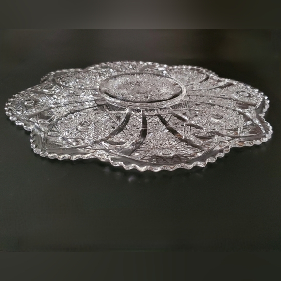 🎂13" "Daisy and Button" Footed Cake 🎂 🥮 Plate Serving Plate by Imperial Glass - Picture 7 of 11